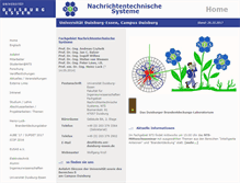 Tablet Screenshot of nts.uni-duisburg-essen.de
